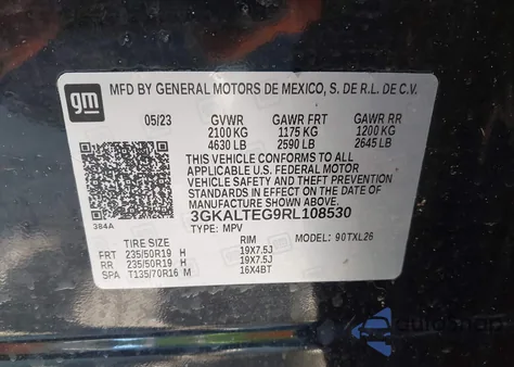 2024 GMC Terrain Sle from USA, damaged, VIN 3GKALTEG9RL108530